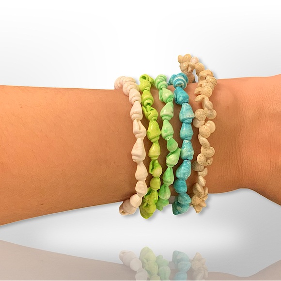 Shell & Wooden Bracelet Bunch - Picture 3 of 6